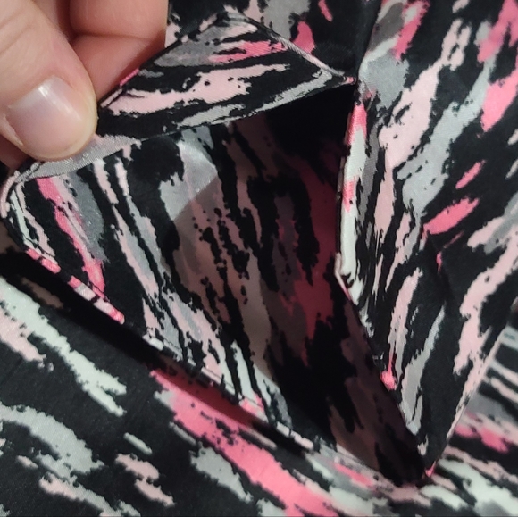 Kasper Women's Pink & Black Splotch Open Blazer Size 10 - Picture 7 of 9